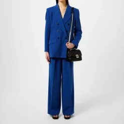 Hugo Notched Neck Relaxed Fit Blazer Jacket in Blue