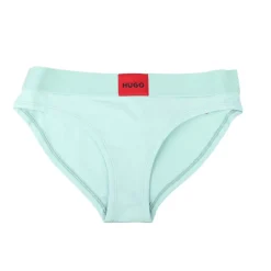 Hugo Red Logo Label Briefs in Green