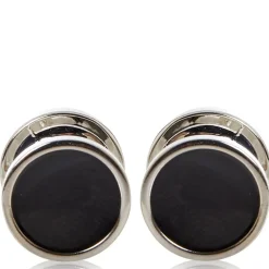 Hugo Round Cufflinks in Black