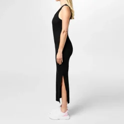 Hugo Scoop Neck Midi Bodycon Dress in Black