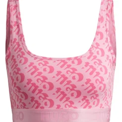 Hugo Scoop Neck Sleeveless Bra Top in Pink