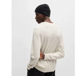 Hugo Scoult Crewneck Sweater in Natural