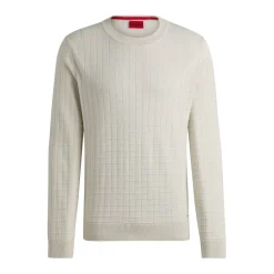 Hugo Scoult Crewneck Sweater in Natural