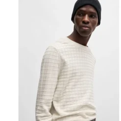 Hugo Scoult Crewneck Sweater in Natural