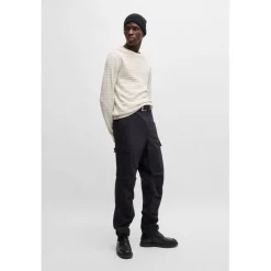 Hugo Scoult Crewneck Sweater in Natural