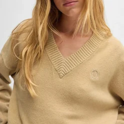 Hugo Sester_B Relaxed-Fit Cropped Sweater in Beige