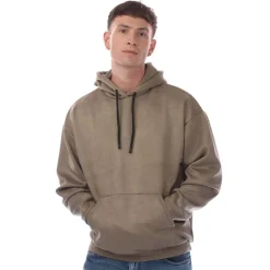 Hugo Sly Suede Hoodie in Green