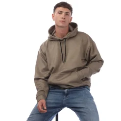 Hugo Sly Suede Hoodie in Green