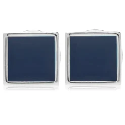 Hugo Square Cufflinks in Blue