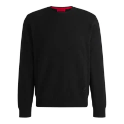 Hugo Symond Knitted Square Pattern Sweater in Black