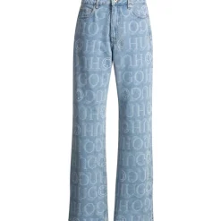Hugo Wide Leg Relaxed Fit Jeans in Blue