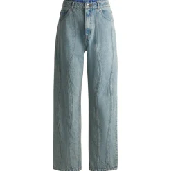 Hugo Wide Leg Relaxed Fit Jeans in Blue