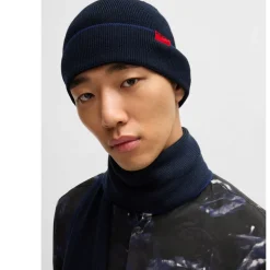Hugo Zaschel Hat & Scarf Set in Navy