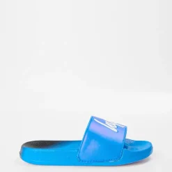 Hype Fade Ombre Flatform Slides in Black