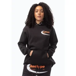 Hype Oval Hooded Regular Fit Sweatshirt in Black