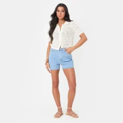 I Saw It First Crochet Lace Top in Cream