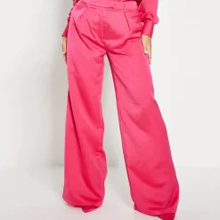 I Saw It First Wide Leg Tailored Trousers in Pink