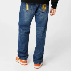 Icecream Dog Five Pocket Design Jeans in Blue