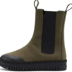 Ilse Jacobsen Long Chelsea Block Heel Boots in Green