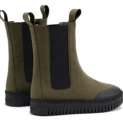 Ilse Jacobsen Long Chelsea Block Heel Boots in Green