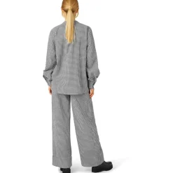 Ilse Jacobsen Pattern Relaxed Fit Long Sleeve Shirt in Black