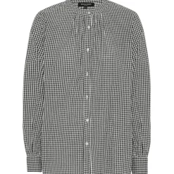 Ilse Jacobsen Pattern Relaxed Fit Long Sleeve Shirt in Black