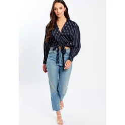 Influence Tie FronT-Shirt in Blue