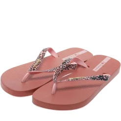 Ipanema Womens Duna Animal Flip Flops in Blush