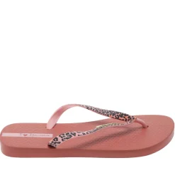 Ipanema Womens Duna Animal Flip Flops in Blush
