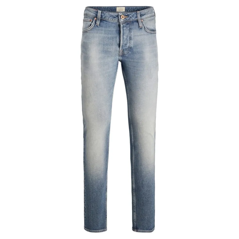 Jack and Jones Glenn Five Pocket Skinny Jeans in Blue