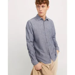 Jack and Jones Long Sleeve Regular Fit Shirt in Blue