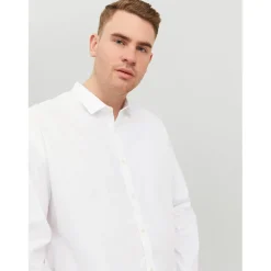 Jack and Jones Mens Cardiff Shirt Plus Size in White