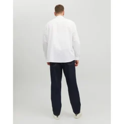 Jack and Jones Mens Cardiff Shirt Plus Size in White