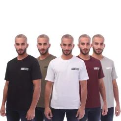 Jack and Jones Mens Speed 5 Pack T-Shirts in Multi colour