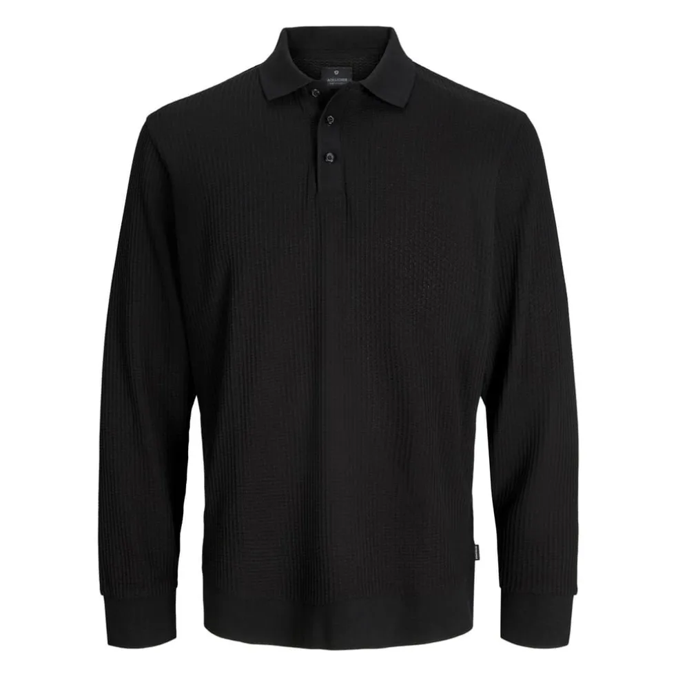 Jack and Jones Owen Regular Fit Long Sleeve Shirt in Black