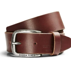 Jack and Jones Paul Leather Belt Mens in Brown