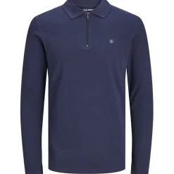 Jack and Jones Regular Fit Long Sleeve Polo Shirt in Multi