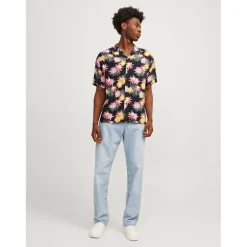 Jack and Jones Tampa Regular Fit Short Sleeve Shirt in Blue