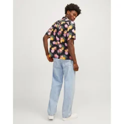 Jack and Jones Tampa Regular Fit Short Sleeve Shirt in Blue