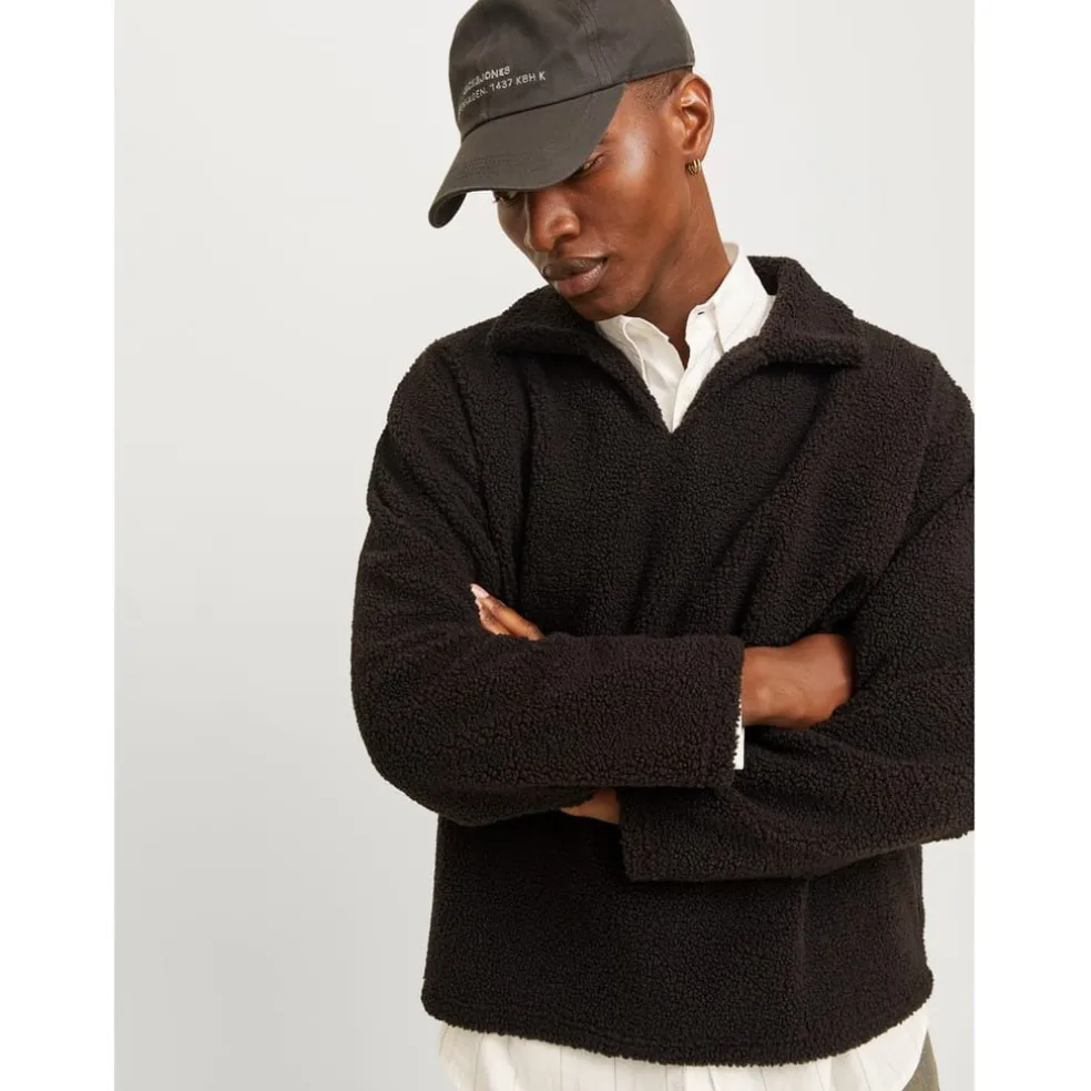 Jack and Jones Teddy Sweater in Brown