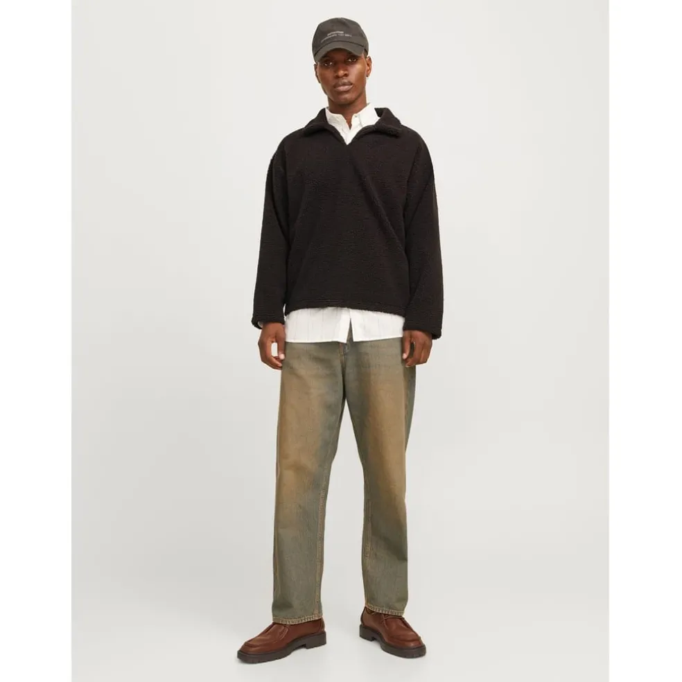 Jack and Jones Teddy Sweater in Brown