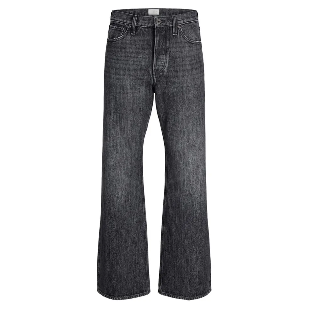 Jack and Jones Toby Coop Wide Leg Relaxed Jeans in Black