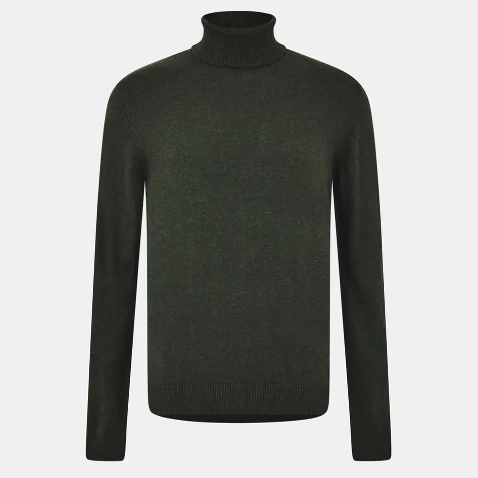 Jack and Jones Turtleneck Regular Fit Sweater in Green
