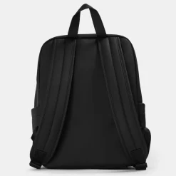 Jack Wills Black Coated Backpack with Logo in Black