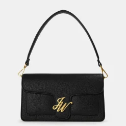 Jack Wills Buckle Baguette with Detachable Strap in Black