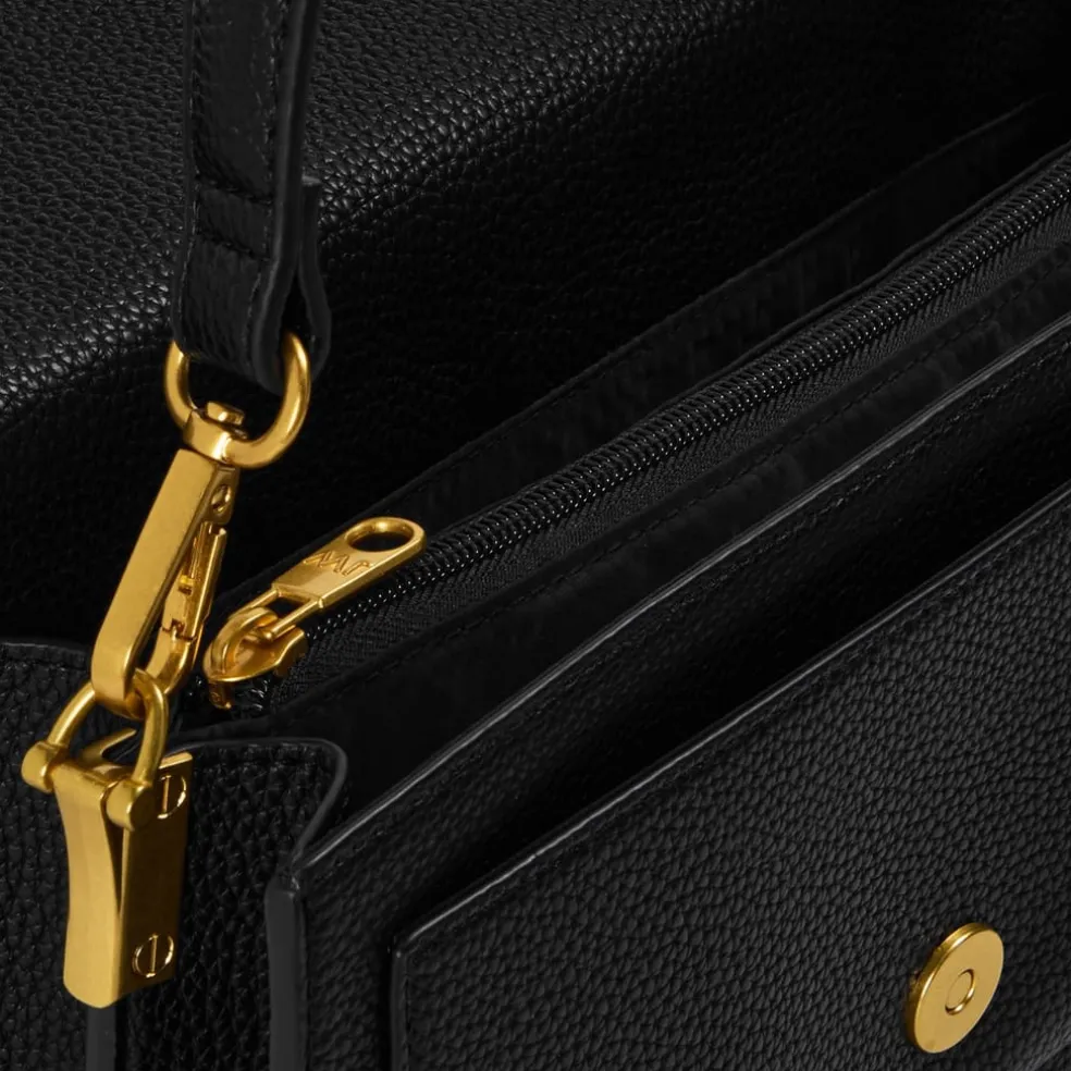 Jack Wills Buckle Baguette with Detachable Strap in Black