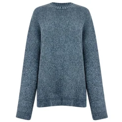 Jack Wills Chenille Crew Neck Regular Fit Sweater in Blue