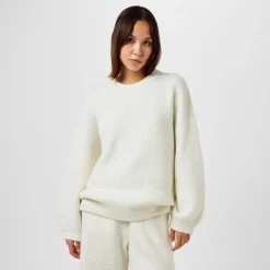 Jack Wills Chunky Crew Neck Relaxed Fit Sweater in White