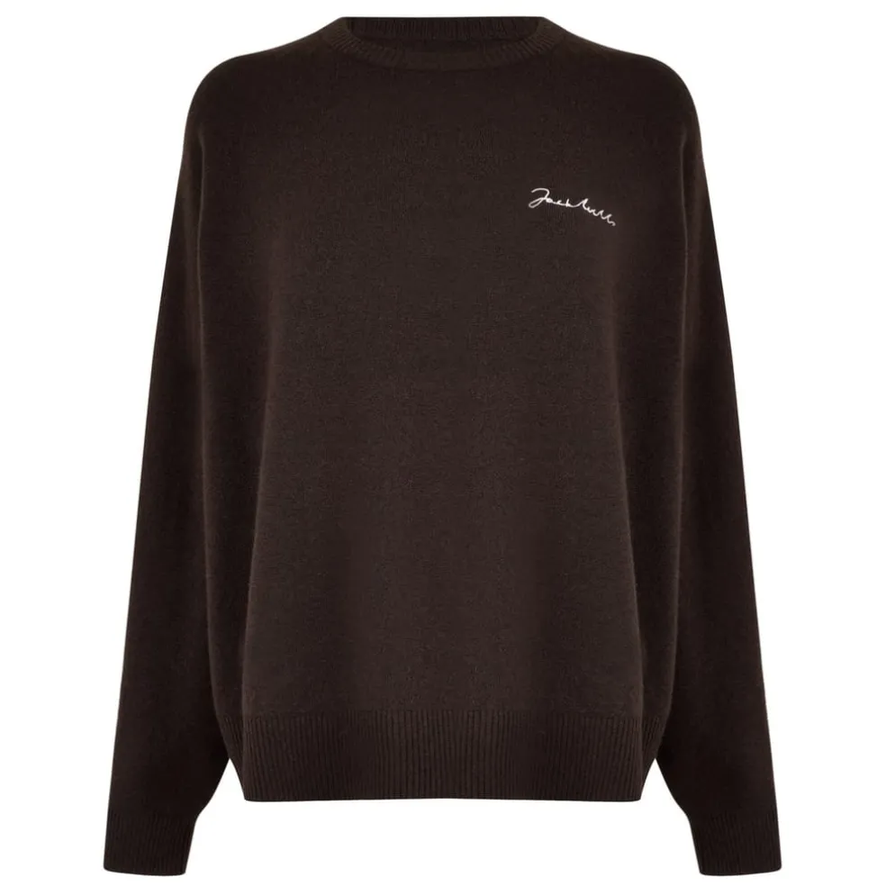 Jack Wills Crew Neck Regular Fit Sweater in Brown