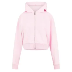Jack Wills Cropped Relaxed Fit Hooded Sweatshirt in Pink